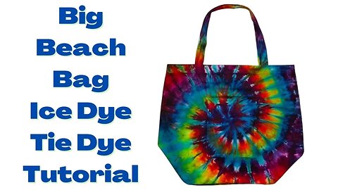 Tie-Dye Designs: Rainbow Big Beach Bag Muck Ice Dye