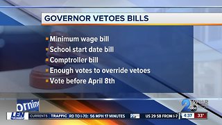Governor Hogan uses veto power to disapprove several bills