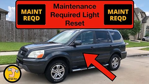 How To Reset Maintenance Required Light On Honda Pilot