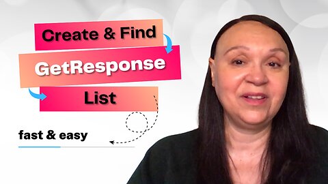 How To Create and Find List In GetResponse