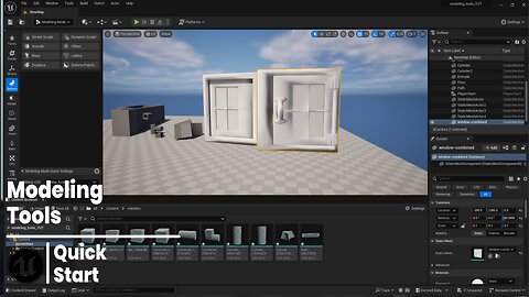 Using the modeling tools in Unreal Engine | Getting Started in Unreal Engine 5.3.2