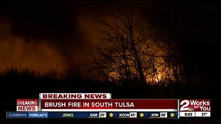 Brush Fire near 101st Riverside in South Tulsa