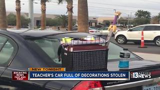 Teachers car, school supplies stolen days before school starts