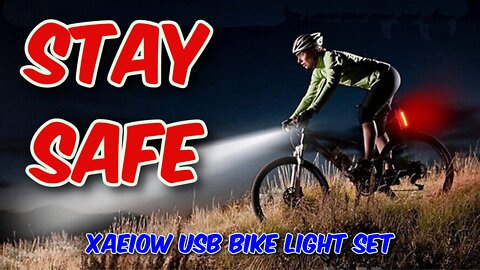 XAEIOW Rechargeable Bike Light Set