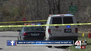 Shooting suspect in custody after police chase in KCMO
