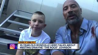 Local hero meets The Rock on his new movie set in Vancouver Canada