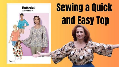 Sewing Butterick 6455 Fast and Easy Black Cat Top