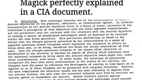 Magik Is Now DECLASSIFIED By The CIA