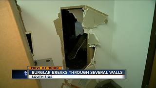 Burglar cuts through walls to steal from South side businesses