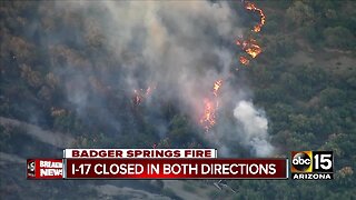 Badger Springs fire burning near Sunset Point