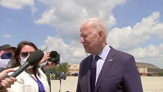 President Biden departs White House for Cleveland