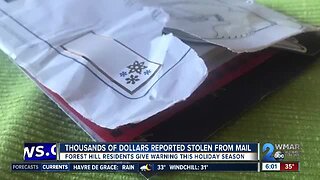 Thousands of dollars reported stolen from mail