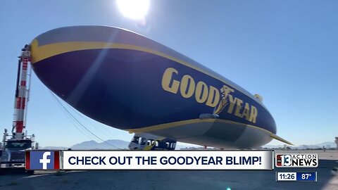 Goodyear blimp over Las Vegas