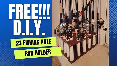 Free D.I.Y. 23 rod fishing rod rack !!!
