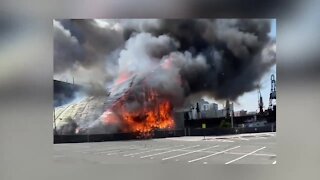 Fire at Domino Sugar plant burns into day two