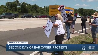Tampa and Clearwater bar owners protest to reopen their businesses