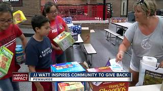 J.J. Watt asks Wisconsin community to collect items for Harvey flood victims