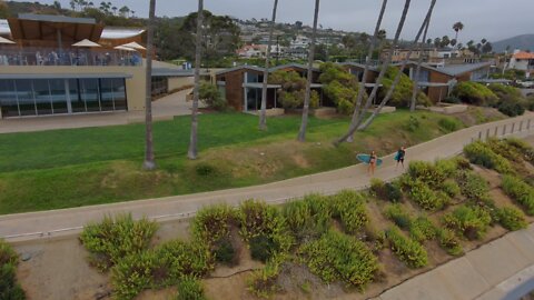 Blasian Babies DaDa Skydio 2+ Motion Track Walking Past Scripps Forum!