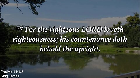 Sunday Evening, July 2nd - The Righteous Lord Loveth Righteousness