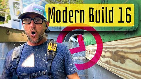 Modern Home Build | 16 | deck flashing and bands, wall sheathing