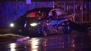 2 Cleveland police officers taken to hospital after cruiser gets hit during crash