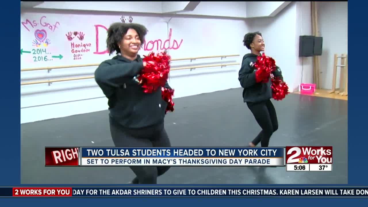 Tulsa students performing in Macy's Thanksgiving parade