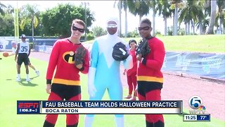 FAU Baseball Holds Annual Halloween Practice