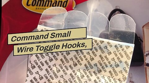 Command Small Wire Toggle Hooks, Damage Free Hanging Wall Hooks with Adhesive Strips, No Tools...