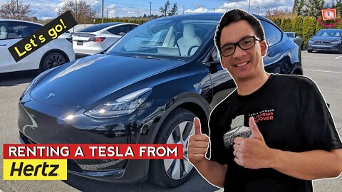 I Rented a Tesla at SeaTac Airport | Hertz Tesla Rental