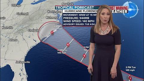 The latest on Hurricane Florence and what storm surge does