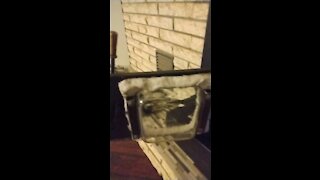 Converting fireplace insert into waste oil furnace 1