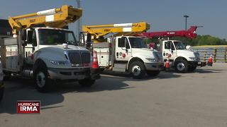 Wisconsin Public Service crew members heading south to restore power after Irma