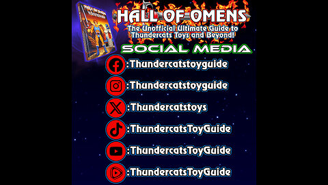 Did you know "Hall of Omens the Unofficial Ultimate Guide to Thundercats Toys" is on social media?