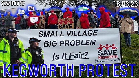 Kegworth standing up! Protest @ Yew Lodge Migrant hotel #smallvillagebigproblem #channel4news