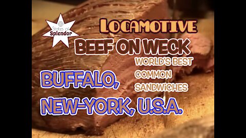 World's best common sandwiches: Beef on weck, Buffalo New-York LOCAMOTIVE