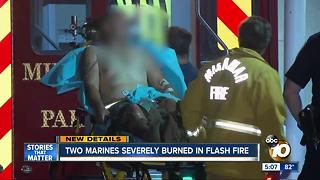 Two Marines severely burned in flash fire on base