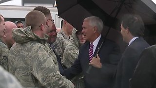 VP Mike Pence arrives in Mansfield for rally