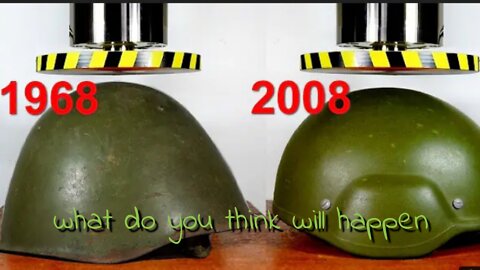 HYDRAULIC PRESS VS OLD AND MODERN ARMY HELMET