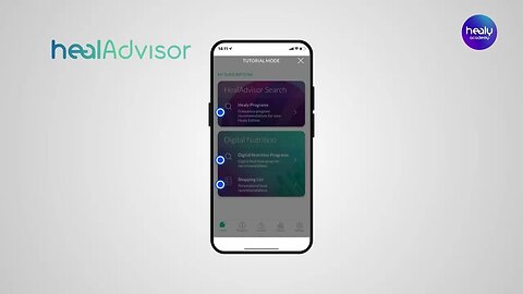 Access the Tutorial Mode - HealAdvisor App (1/3) + 💬subtitles