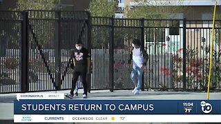 Grossmont Union HS District students returning to campus