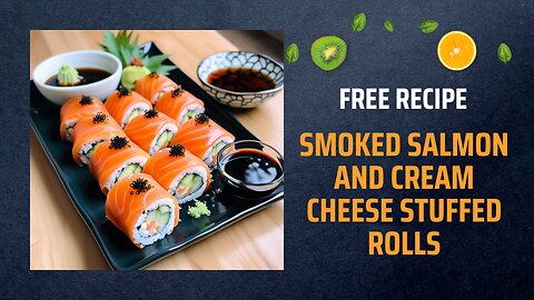 Free Smoked Salmon and Cream Cheese Stuffed Rolls Recipe 🍣🧀+ Healing Frequency🎵