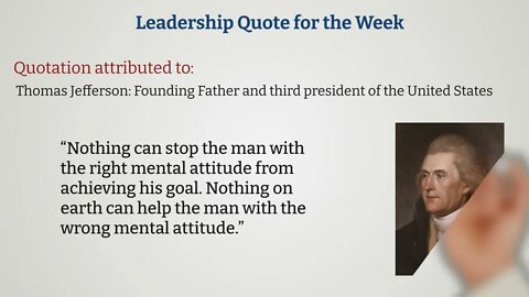 Leadership Tip for the Week & Motivational Quotation - December 5th, 2022