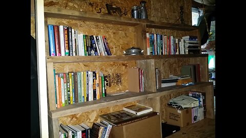 Building Rustic Barn Wood Book Shelves In My Tiny House