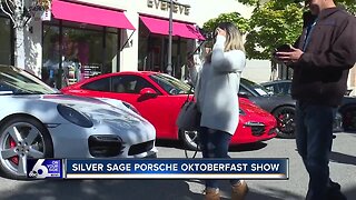 Porsches on display at Village at Meridian