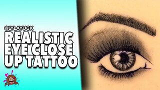 Realistic Eye Close Up Tattoo (FREE STENCIL INCLUDED)