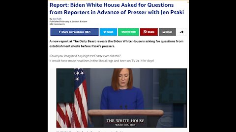 Biden White House Asked for Questions from Reporters in Advance of Presser with Jen Psaki