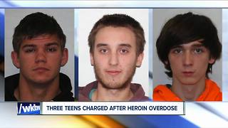 Three teenagers charged with homicide after 18-year-old dies of overdose