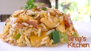 Cooking a Chili Egg and Bacon Fried Rice