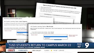 How many TUSD students will return to campus?