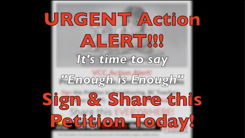 URGENT ACTION ALERT! TIME TO SAY "ENOUGH IS ENOUGH!"